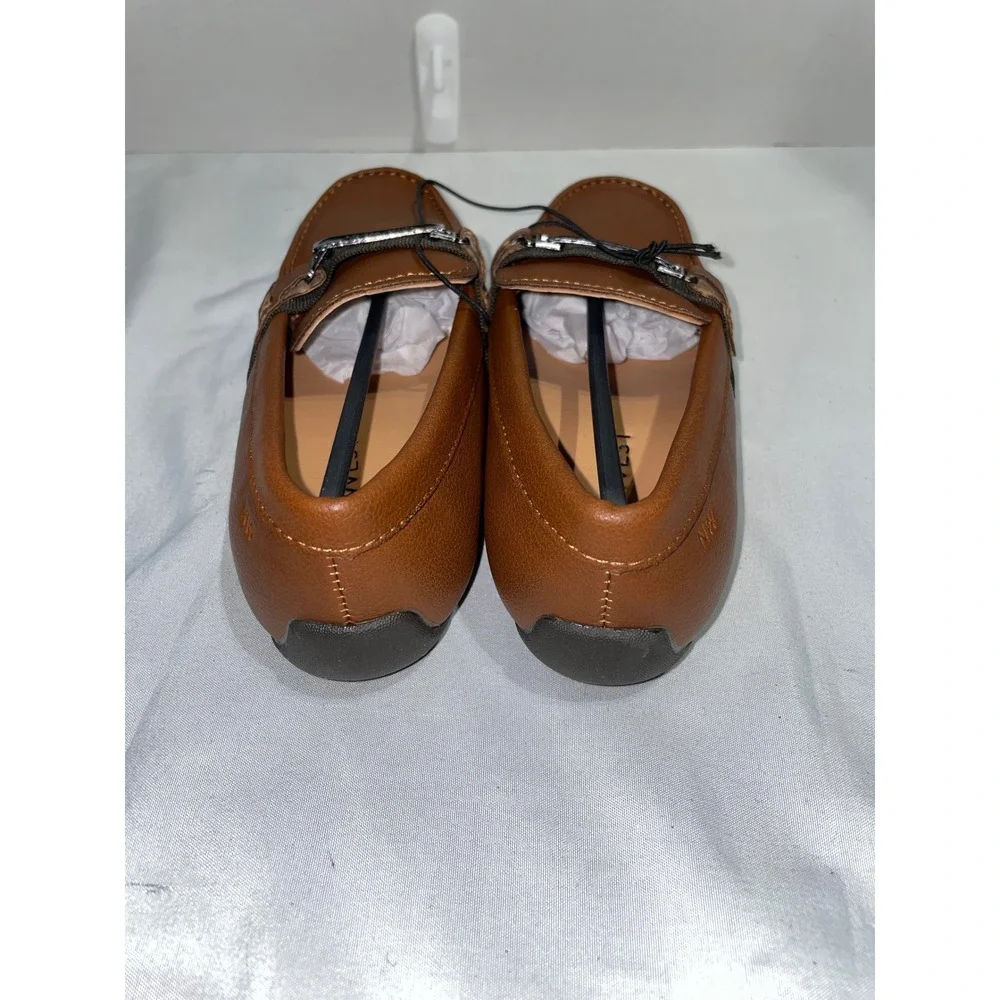 Nine West Damian Youth Loafers Cognac Brown Slip On Driver‎ Shoes Size 13 9KF